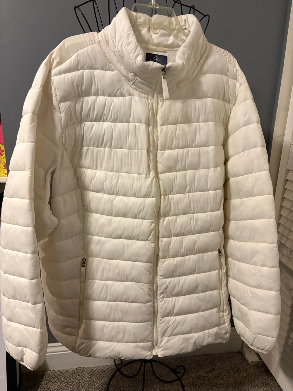 St. John's Bay Cream Quilted Packable Puffer Jacket